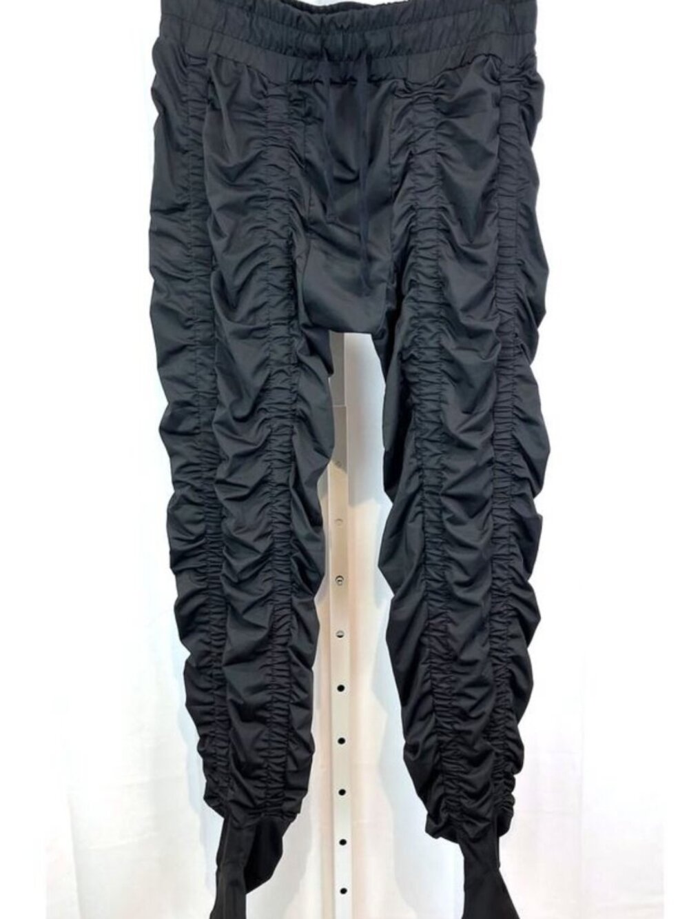 Agogie Womens 3XL XXXL +40 Resistance Pants Pull On Elastic Waist Ruched Black